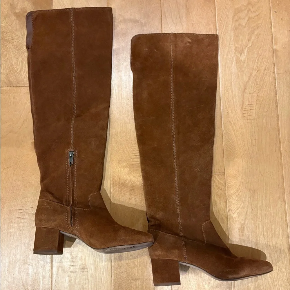 MADEWELL Walker Over-the-Knee Boot suede sz 8.5 brown
